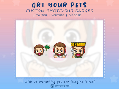 CUSTOM EMOTES 2d art emoteart emotestwitch graphicdesign