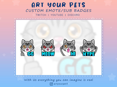 CUSTOM EMOTES 2d art emotestwitch graphic design