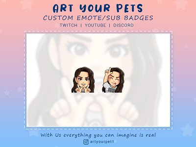 CUSTOM EMOTES 2d art badges emoteart emotestwitch graphicdesign