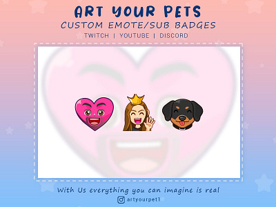 CUSTOM EMOTES 2d art emoteart emotestwitch graphicdesign