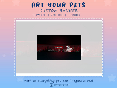 CUSTOM BANNER 2d art emoteart emotestwitch graphicdesign