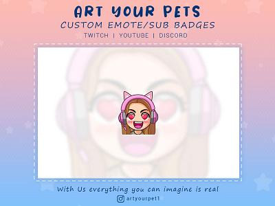 CUSTOM EMOTE 2d art emotestwitch graphicdesign