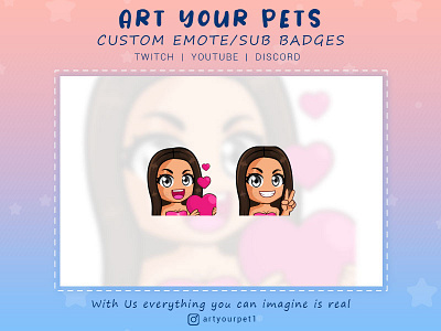 CUSTOM EMOTES 2d art emotestwitch graphicdesign