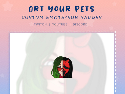 CUSTOM EMOTE 2d art emotestwitch graphicdesign