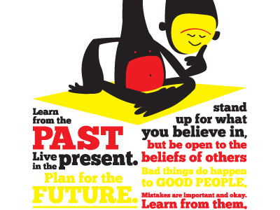 Life Lessons illustration poster