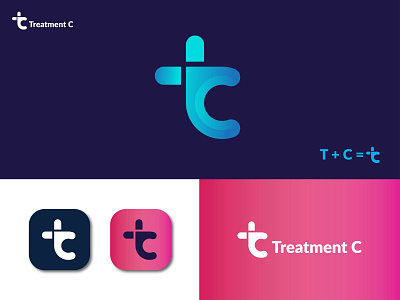 Modern logo- letter logo- TC letter logo- logo design