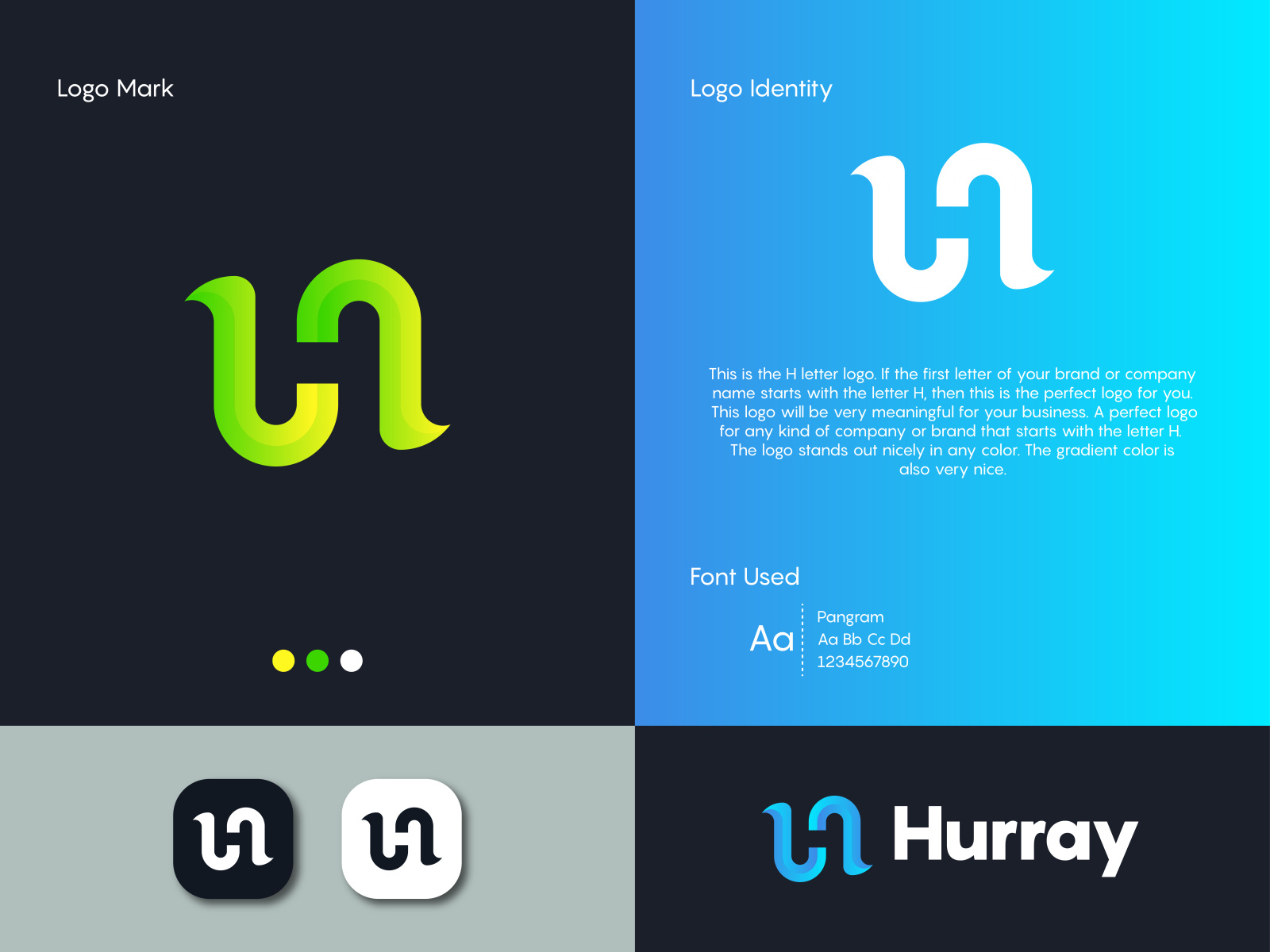 Modern logo H logo H letter logo design luxury logo by AK Masum