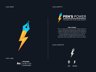 pen's power logo | modern logo | luxury logo | akmasum