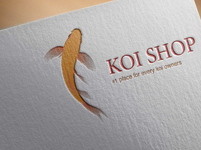 KOI SHOP LOGO DESIGN design fish graphic design koi logo shop