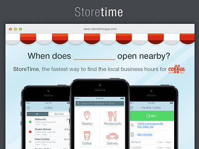 Storetime Web app apple flat icon interface ios ios7 iphone photoshop ui ux website