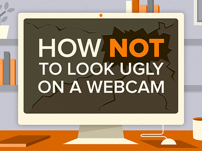 How Not To Look Ugly On A Webcam chat computer illustration info graphic infographic ios tech technology web webcam