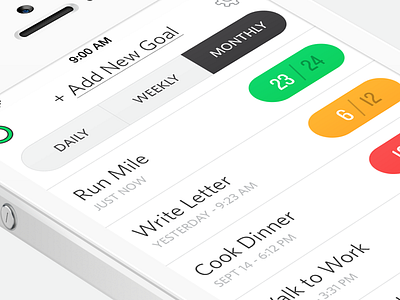 Full 2.0 - iOS App app clean goals interface ios ipad iphone modern product ui ux