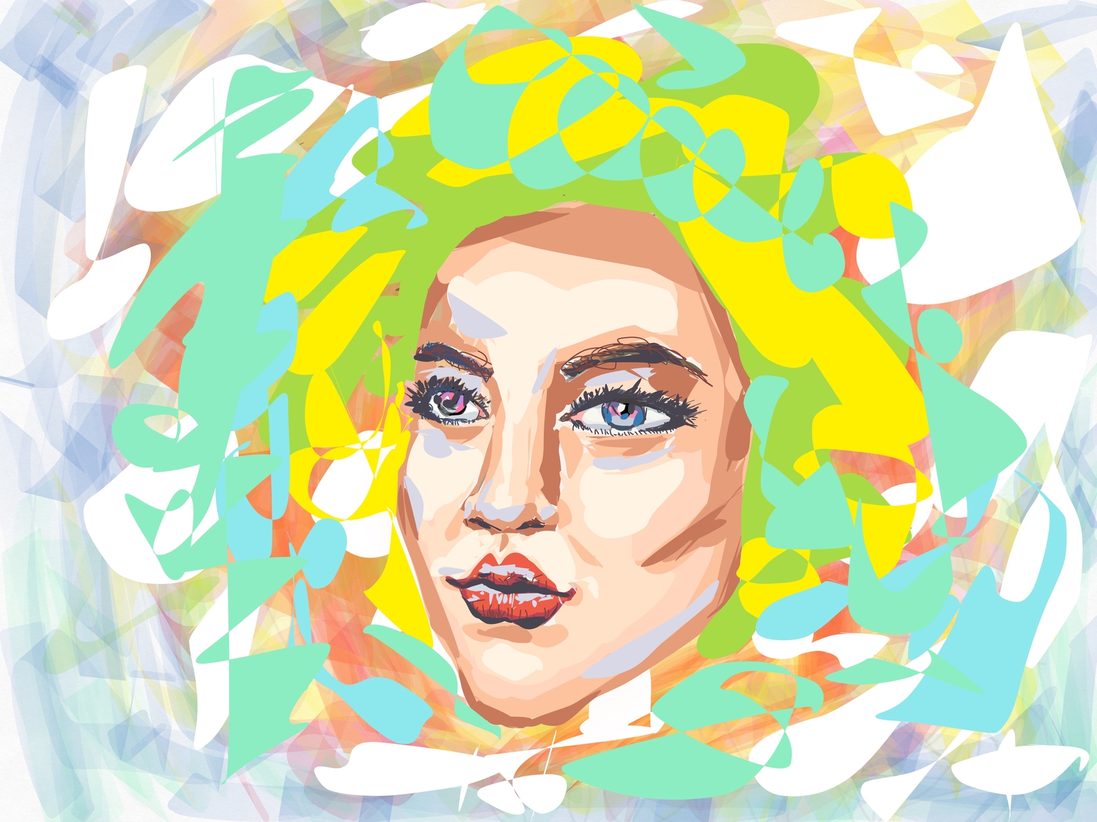 Digital illustration, abstract art, color blocks by Lorie Lau on Dribbble