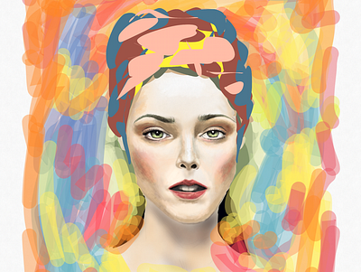 Illustration for modelling concept page art coco roca color commercial art design graphic design illustration potrait procreate realistic