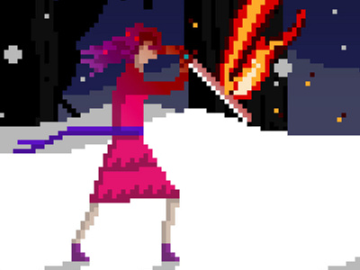 Princess Ruffles adventure feminism pixel princess sword