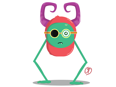 Monster no.1 2d art aesthetic character character design colorful design doodle graphic design illustration monster