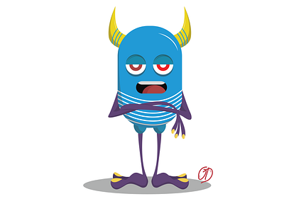 Monster no.2 2d art aesthetic character character design colorful design doodle graphic design illustration monster