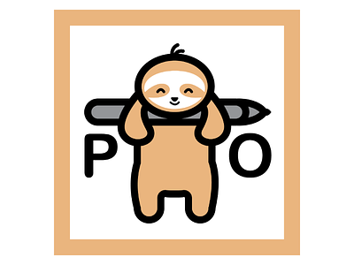Sloth logo for artist design flatart illustrator logo logodesign illustration simple sloth vector