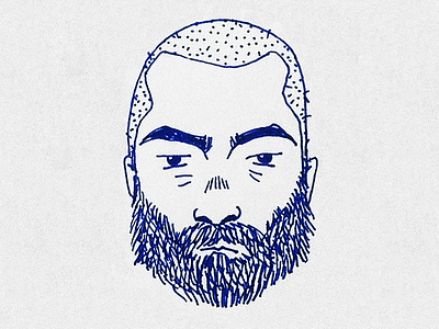 Self Portrait face handdrawn illustration ink me sketch