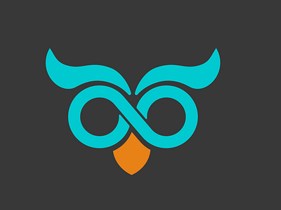 Infinite Owl design infinite logo minimal owl time