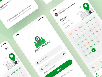 Hrms Mockup app branding logo mobile ui