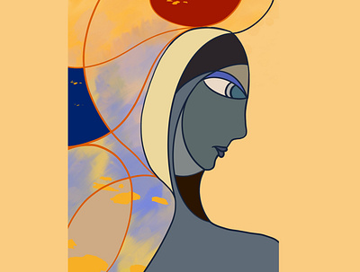 Inspiration abstract app branding colorful cubism design girl illustration illustration logo vector