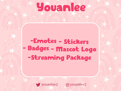 YOUANLEE emotes girl illustration streamer twitch vector