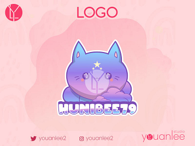 HUNIBEE emotes illustration logo streamer twitch