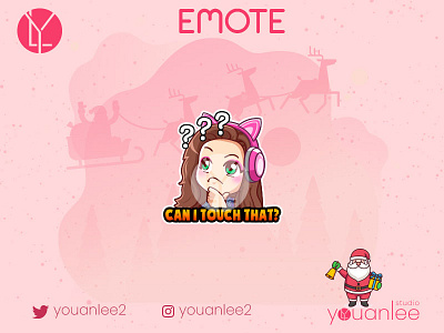 Girl emotes girl illustration streamer twitch vector