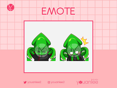 UNIQUE GREEN OCTOPUS animal emo emotes graphic design green illustration octopus uniq