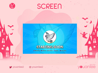 BLUE STARTING SCREEN branding design illustration screen startingscreen streamer twitch