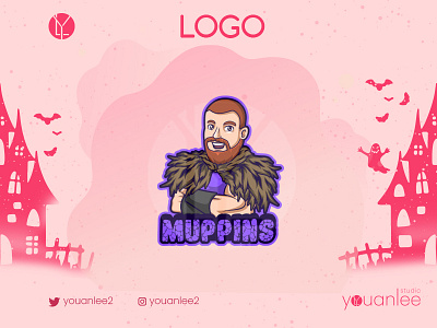 MAN LOGO branding design illustration logo man streamer twitch