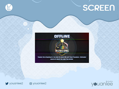 OFFLINE SCREEN branding design illustration offline screen screen streamer twitch