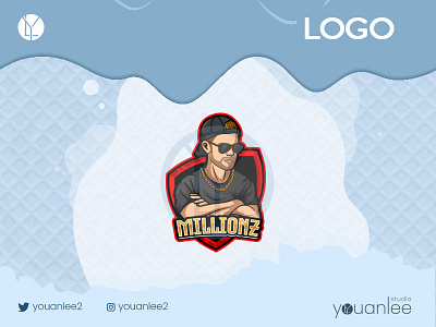 MAN LOGO branding design illustration logo streamer twitch