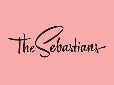 The Sebastians logo cursive lettering logo music script typography