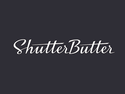 ShutterButter Watermark cursive lettering logo photography script typography