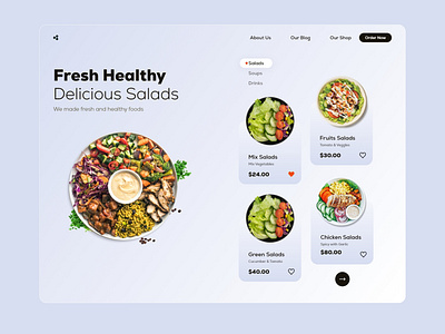 Food landing page Header Exploration