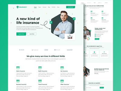 Insurancy Agency Website Design design e commerce app design ui ux