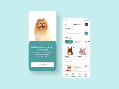 Pet Shop App app design ui ux