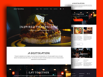 Chef Recipes Restaurant Booking Website Design app design e commerce app design ui ux