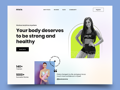 Fitness Website design app design e commerce app design ui ux