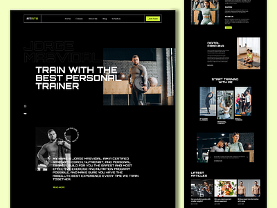 Fitata - Personal Trainer Landing Page app branding design e commerce app design illustration logo typography ui ux vector