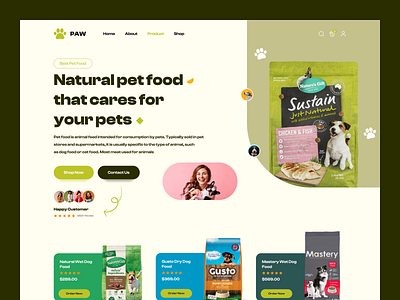 Pet Food Shop Website