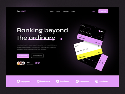 Banking Website banking ui banking ux banking web header banking website card banking debit card design e commerce app design easy banking website finance landing page finance website graphic design money banking ui user experience user interface ux