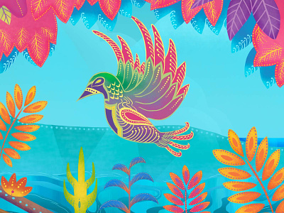 Ijen @design animal bali batik pattern bird blue branding coffee design detail elledhita ijen illustration illustration art indonesia indonesian batik indonesian bird leaf mountain pattern