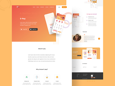 Epay landing page.