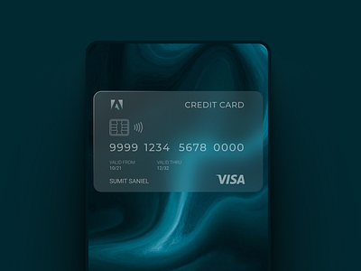 Glassmorphic Credit Card