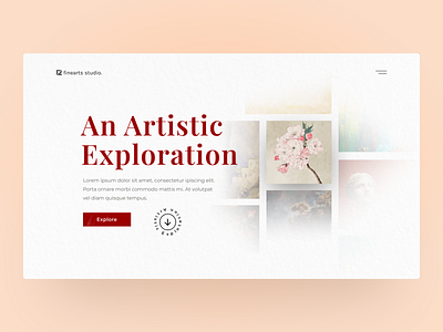 Art exploration website art ui ux web design website