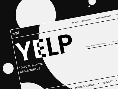 Yelp concept branding design graphic design minimalism redesign typography ui ux