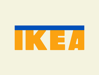 Ikea blue brand brand design brandin complementary logos flat design ikea impressions logo logo design logomania vector logo yellow
